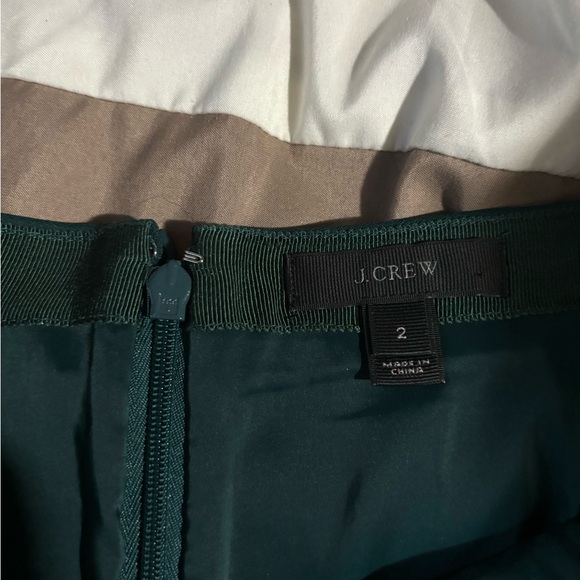 J Crew mini flair skirt green size 2 - Picture 6 of 6